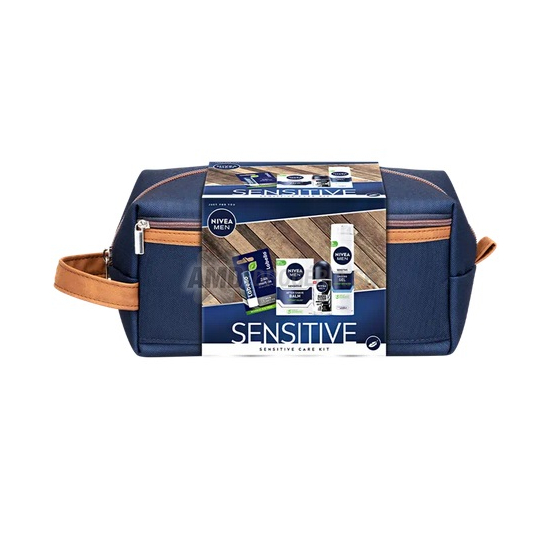 KAZETA NIVEA  SENSITIVE  GÉL NA HOLENIE + BALZAM PO HOLENÍ + ROLL-ON + BALZAM NA PERY  X21