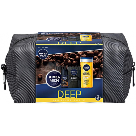 KAZETA NIVEA MEN DEEP VODA PO HOLENÍ + SPRCHOVÝ GÉL + ROLL-ON + KRÉM  X21