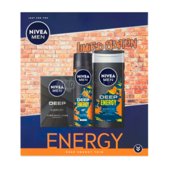 KAZETA NIVEA MEN ENERGY DEEP SPRCHOVÝ GÉL + ANTIPERSPIRANT + VODA PO HOLENÍ X21