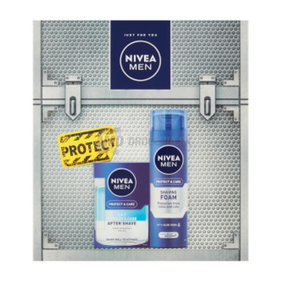 KAZETA NIVEA MEN 2PHASE PROTECT VODA PO HOLENÍ + PENA NA HOLENIE  X21