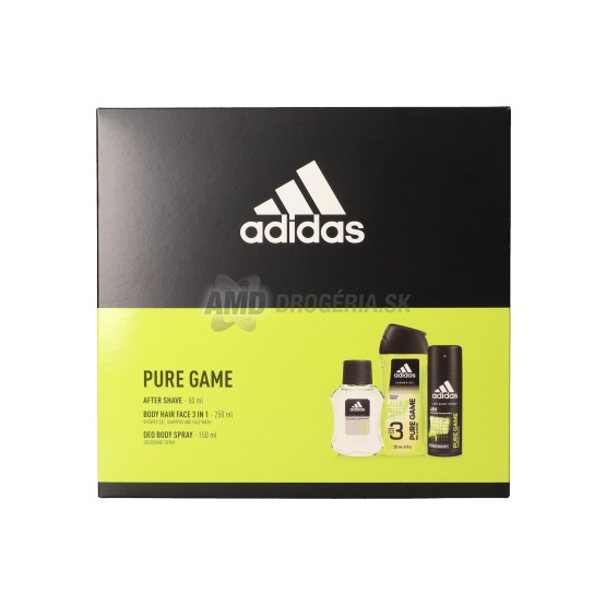 KAZETA ADIDAS MEN PURE GAME EDT+SPRCHOVÝ GÉL + DEODORANT  X21
