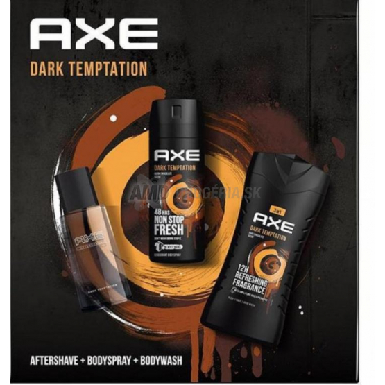 KAZETA AXE DARK TEMPTATION SPRCHOVÝ GÉL + DEODOSPRAY + VODA PO HOLENÍ  X21