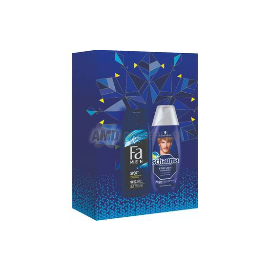 KAZETA FA, SCHAUMA MEN ACTIVE SPRCHOVÝ GÉL + ŠAMPÓN X21