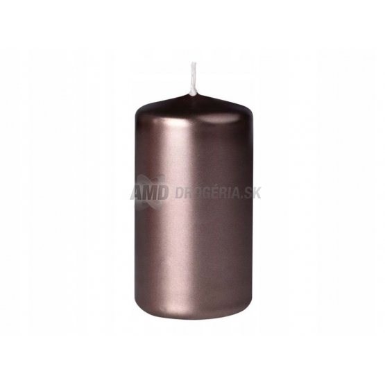 Emocio Sviečka valec, metalická hnedá, 60×110 mm