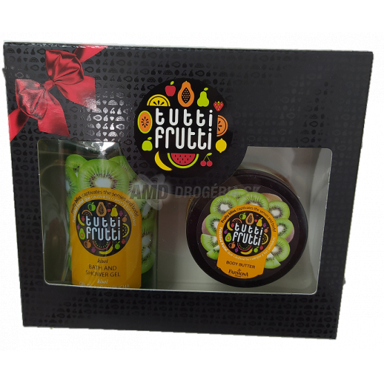 KAZETA TUTTI FRUTTI KIWI SPRCHOVÝ GÉL 300ML + TELOVÉ MASLO 150ML X21