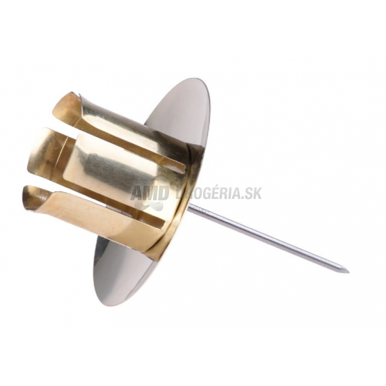 SVIETNIK KOVOVÝ NA KONICKÚ SVIEČKU ZLATÝ 1KS 