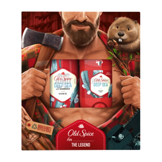 KAZETA OLD SPICE DEEP SEA DEOSTICK 50ML + SPRCHOVÝ GÉL 250ML X21