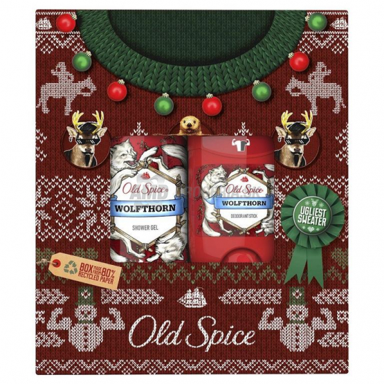 KAZETA OLD SPICE WOLFTHORN DEOSTICK 50ML + SPRCHOVÝ GÉL 250ML X21