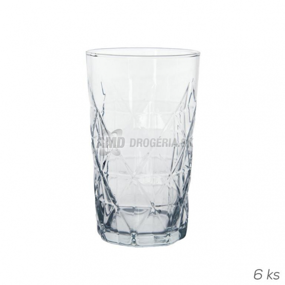 Poháre na vodu Keops, číre sklo, 460 ml, sada 6 ks