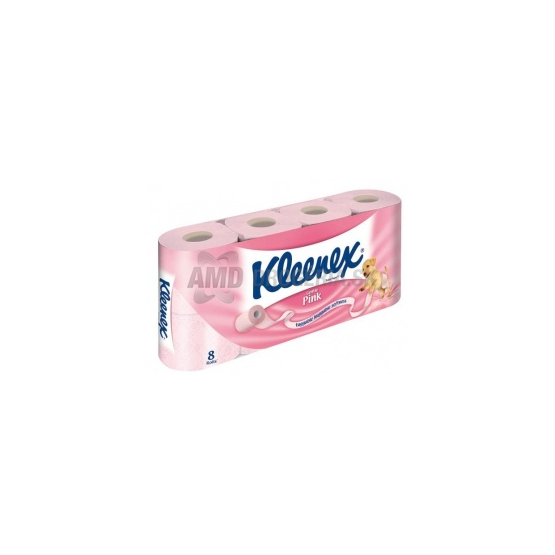 KLEENEX TOALETNÝ PAPIER RUŽOVÝ 8 KS