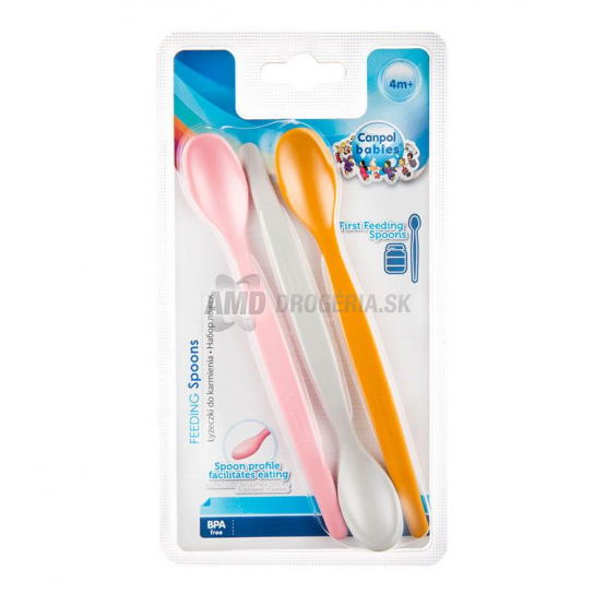 CANPOL LYŽIČKA PLASTOVÁ NA PRVE KŔMENIE 3KS 4M+ RUŽOVÁ