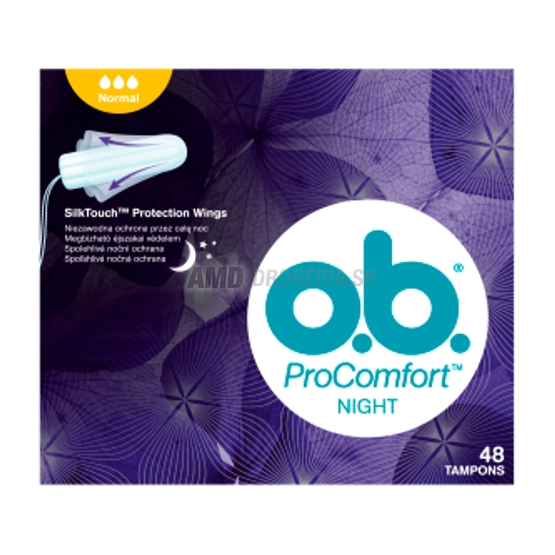 O.B.TAMPÓNY PROCOMFORT NIGHT  NORMAL  48KS