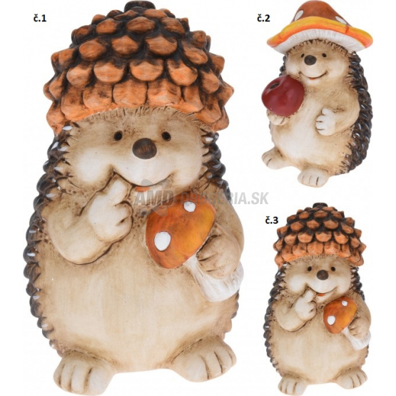 DEKORÁCIA JEŽKO 11X20CM POLYREZIN MIX 1KS