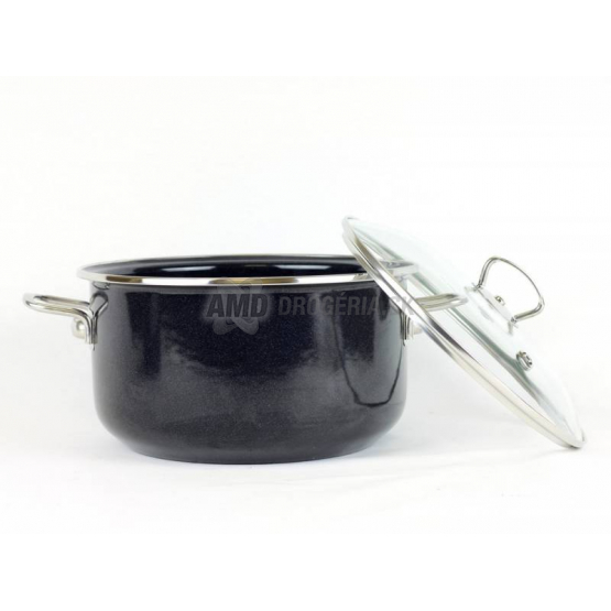 HRNIEC SMALT + POKRIEVKA 20CM/3L SFINX PREMIUM ČIERNY 30171920