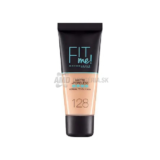 Maybelline Fit Me! Matte + Poreless make-up, odtieň 128 Warm Nude, 30 ml