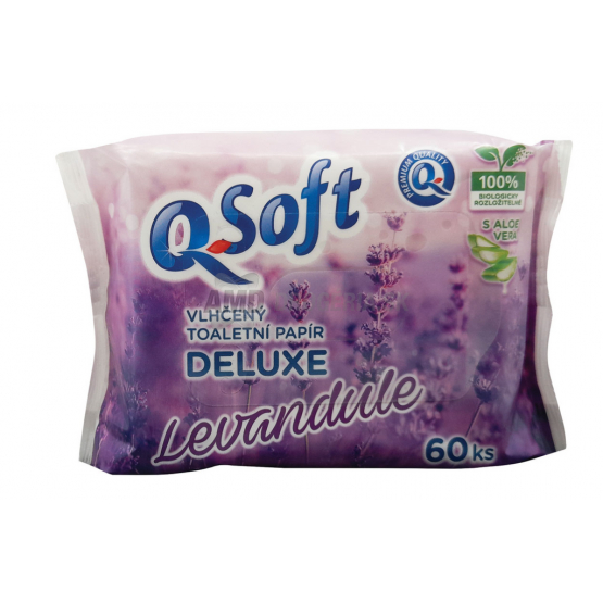 Q SOFT VLHCHČENÝ TOALETNÝ PAPIER DE LUXE LEVANDUĽA 60KS