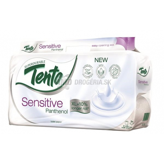 TENTO TOALETNÝ PAPIER SENSITIVE PANTENOL 3-VRSTVOVÝ 8 KS