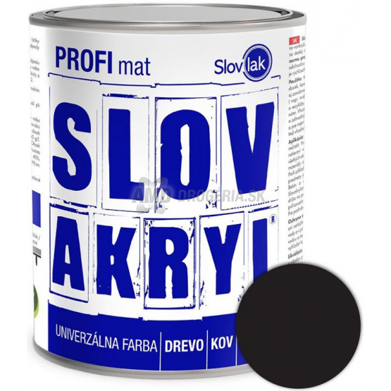 SLOVAKRYL PROFI MAT 0199/RAL9005 0,75KG ČIERNY