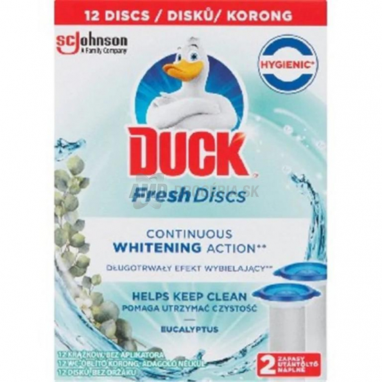 Duck Fresh Discs Eucalyptus, WC gélové disky náhradná náplň 2x 36 ml