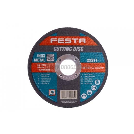 Festa Rezný kotúč na kov, 125 × 1,2 × 22,2 mm