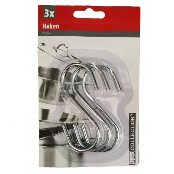 JES Collection Háčiky S nerezové, 9 cm, 3 ks