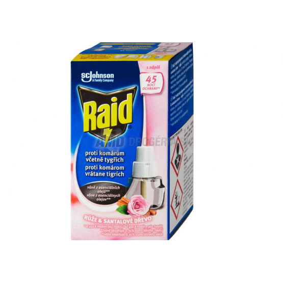 RAID ELEKTICKÁ TEKUTÁ NÁPLŇ 45 NOCÍ RUŽA 27ML 