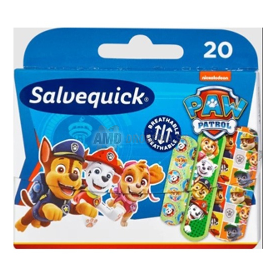 Salvequick Detské náplasti Paw Patrol, 20 ks