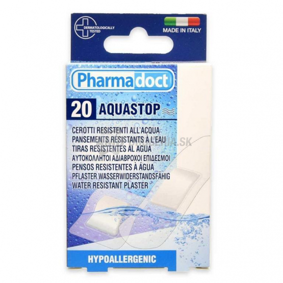 Pharmadoct Aquastop vodeodolné náplasti, 20 ks