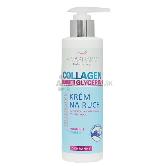KRÉM NA RUKY COLLAGEN & GLYCERIN VIVAPHARM OCHRANNÝ 200ML 