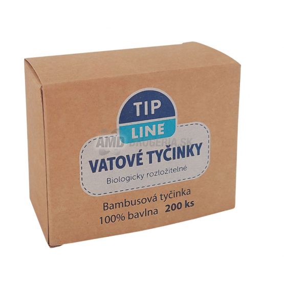 TIP LINE VATOVÉ TYČINKY  KRABIČKA BAMBUS 200KS