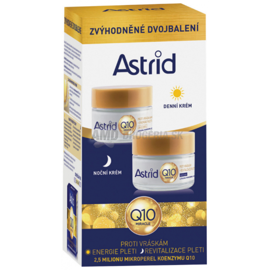 ASTRID KRÉM Q10 PROTI VRÁSKAM DENNÝ+NOČNÝ 2X50ML 
