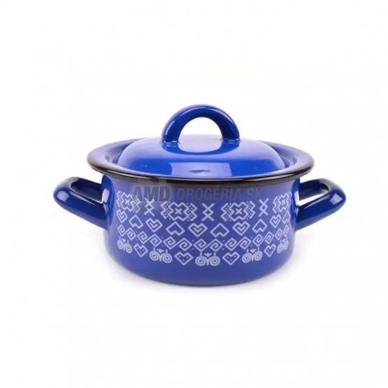 KASTRÓL SMALT + POKRIEVKA DEKOR ČIČMANY 22CM/4L 
