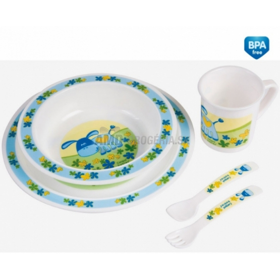 STOLOVÁ SÚPRAVA PLASTOVÁ S PRÍBOROM