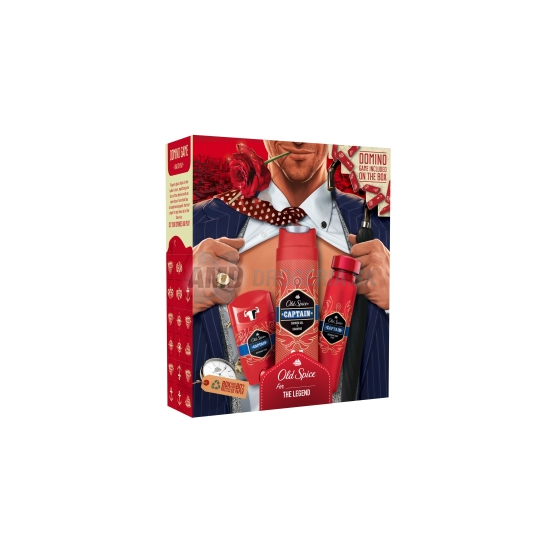 KAZETA OLD SPICE CAPTAIN STICK 50ML + 2V1 SPRCHOVÝ GÉL A ŠAMPÓN 250ML + DEODOTANT SPREJ 150ML 