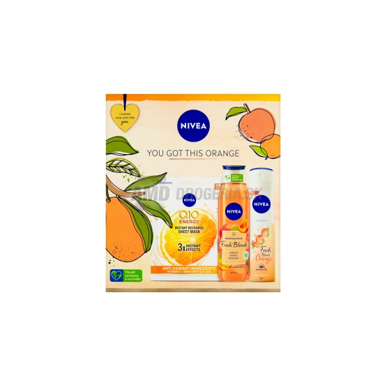 KAZETA NIVEA WOM GOT THIS ORANGE SPRCHOVÝ GÉL 300ML + ANTIPERSPIRANT 15ML + PLEŤOVÁ MASKA 1KS