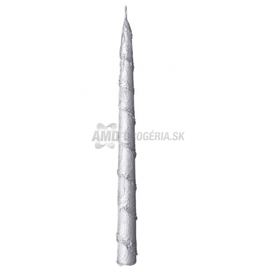 SVIEČKA KÓNICKÁ   PLASTICKÁ STRIEBORNÁ 22X290MM