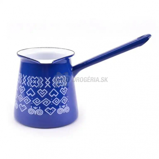 DŽEZVA SMALTOVANÁ  DEKOR ČIČMANY 900ML 