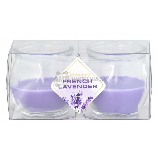 EMOCIO SKLO SVIEČKA FRENCH LAVENDER 56X55MM 2KS