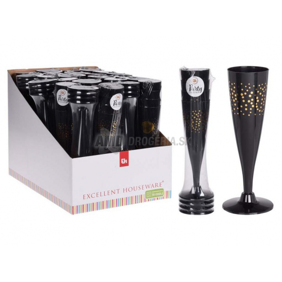POHÁRE NA ŠAMPANSKÉ PÁRTY 4KS - 130ML