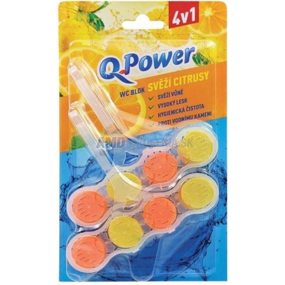 Q POWER WC BLOK  SVIEŽI CITRUS 2KS