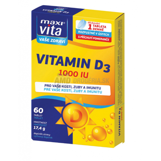 MAXIVITA TABLETY  VITAMÍN D3 60KS