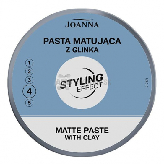 Joanna Styling Effect Zmatňujúca pasta na vlasy s ílom, 100 g