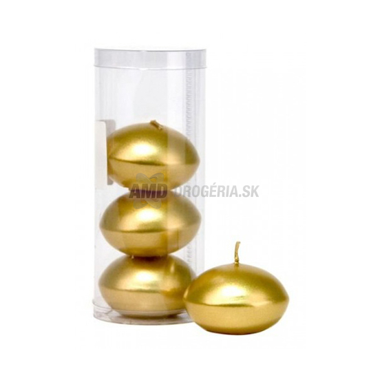 SVIEČKY PLÁVAJÚCE V TUBE  METAL ZLATÁ 4KS