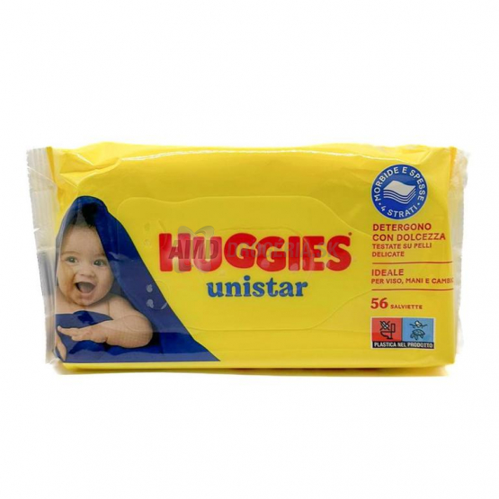 Huggies Unistar vlhčené utierky, 56 ks