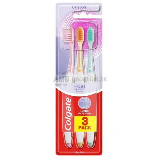 Colgate High Density Gum Care Ultra Soft zubné kefky, 3 ks