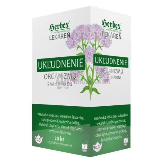 HERBEX CAJ LEKAREN UKLUDNENIE ORGANIZMU S VALERANOU 20X3G
