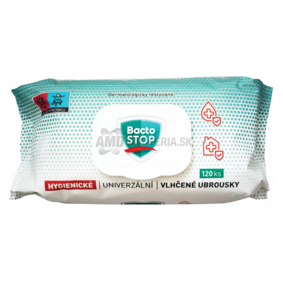 BACTOSTOP DEZINFEKČNÉ VLHČENÉ UTIERKY 120 KS