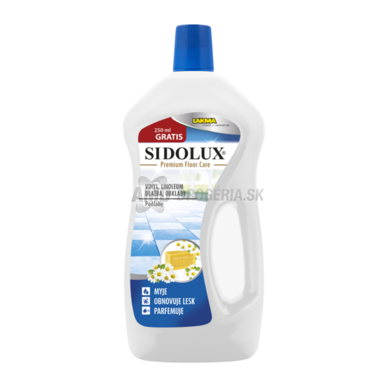 SIDOLUX PREMIUM MARSEILSKE MYDLO  VINYL, LINOLEA, DLAŽBA A OBKLADY 1L