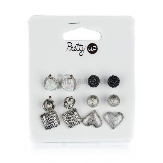 PRETTY UP NÁUŠNICE 1CM 6PÁROV V4