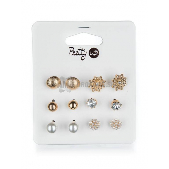 PRETTY UP NÁUŠNICE 1CM 6PÁROV V1